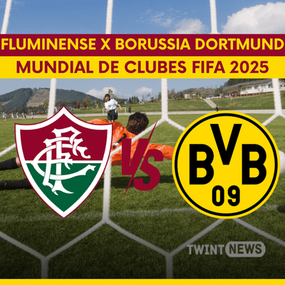 Fluminense x Borussia Dortmund jogam dia 17 de junho às 13h pela 1ª rodada do Mundial de Clubes. Fluminense x Borussia Dortmund